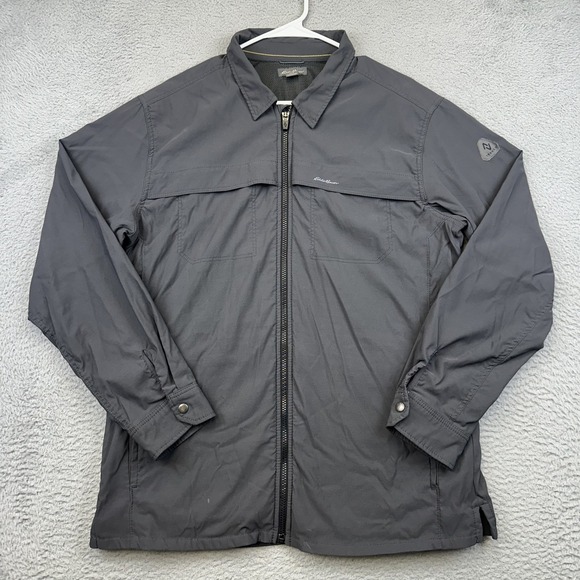 Eddie Bauer Other - Eddie Bauer Jacket Mens Large Travex Full Zip Nylon Spandex Outdoor Lightweight